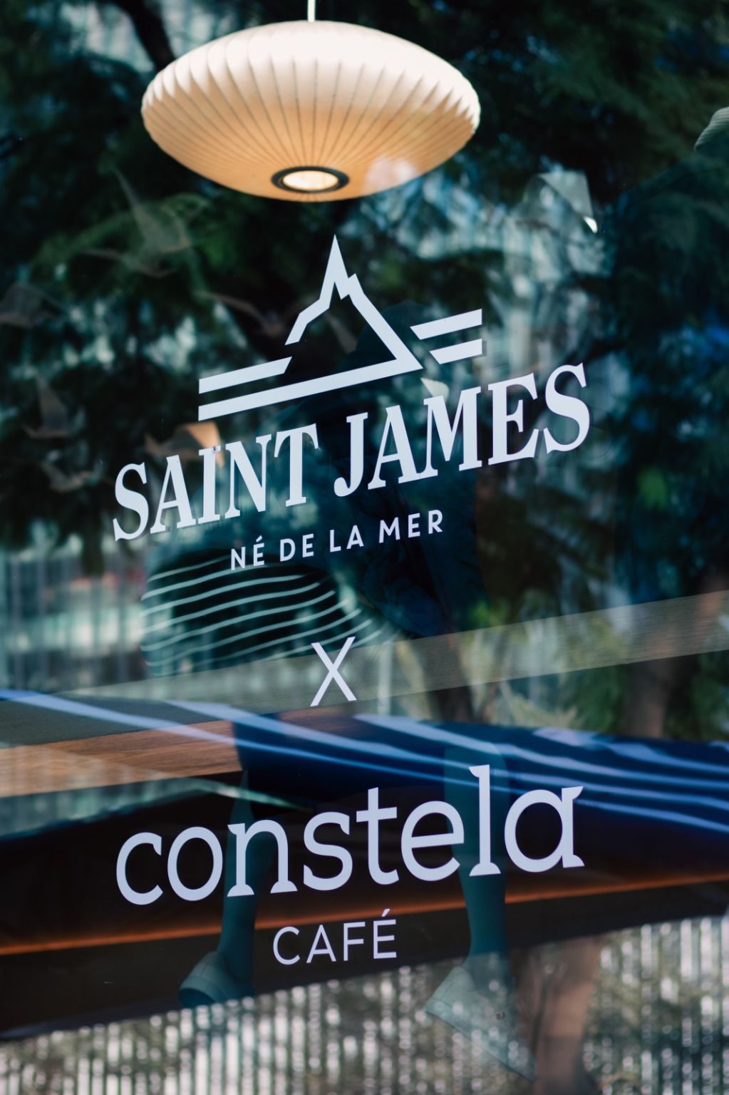 Shopfront of the SAINT JAMES and Constela Café pop-up store in Mexico City