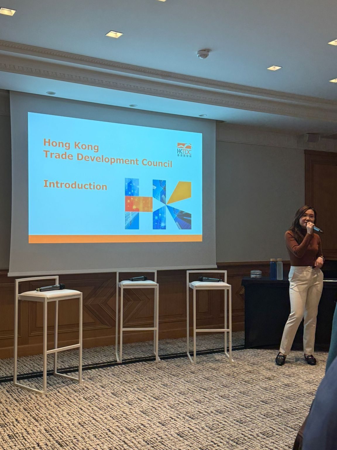 Présentation du Hong Kong Trade Development Council lors de la table ronde