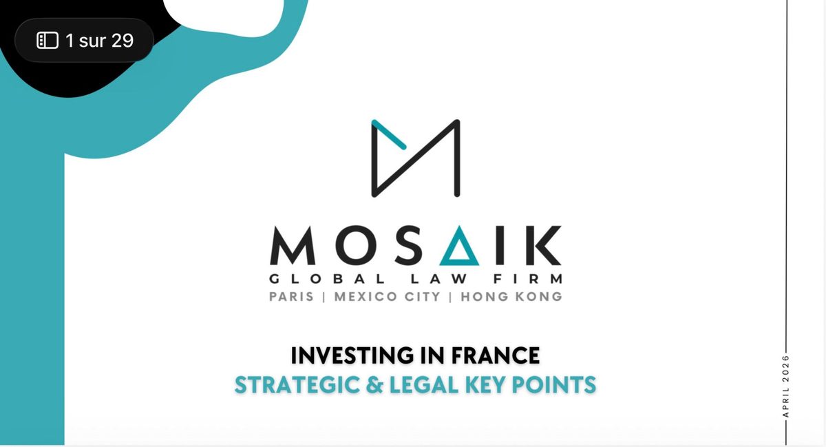 Investing in France: legal framework for Chinese investors